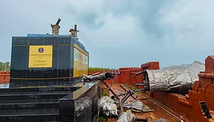 PTI : The collapsed statue of Chhatrapati Shivaji Maharaj in Sindhudurg, Maharashtra |